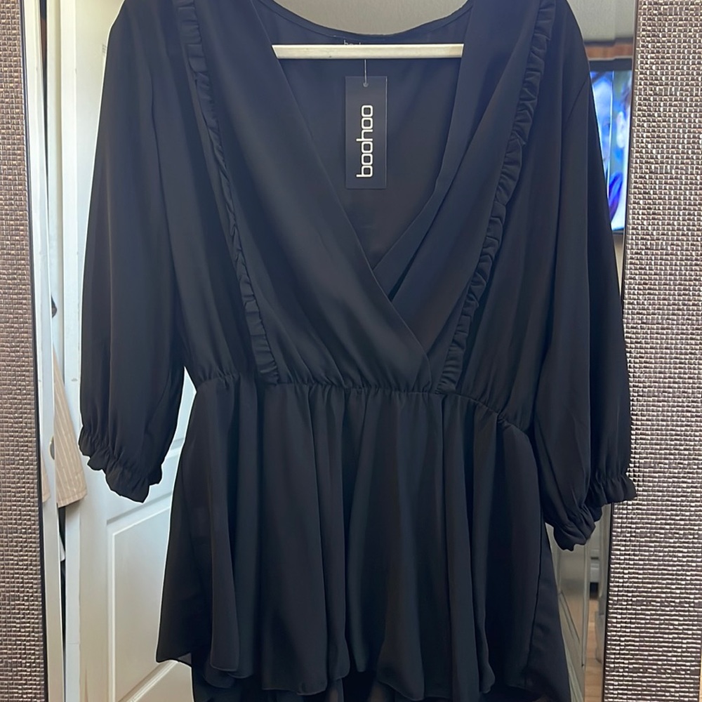 Boohoo peplum blouse size 14